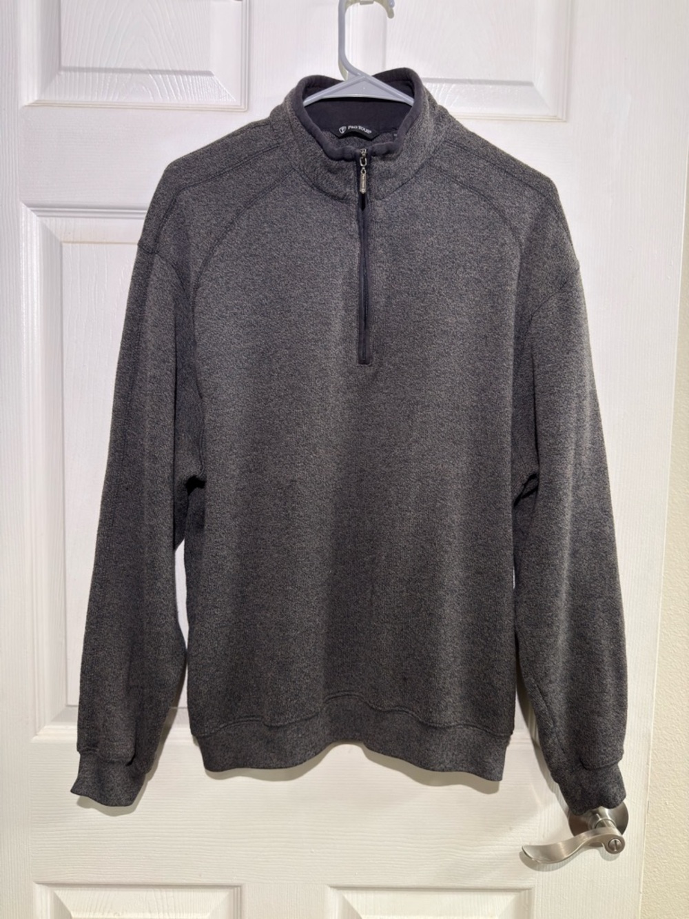 Pro Tour Men's Half-Zip Pullover Sweater - Charcoal Gray